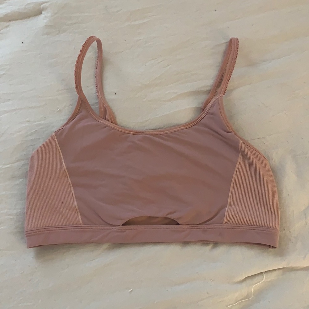 Pink Nike sports bra